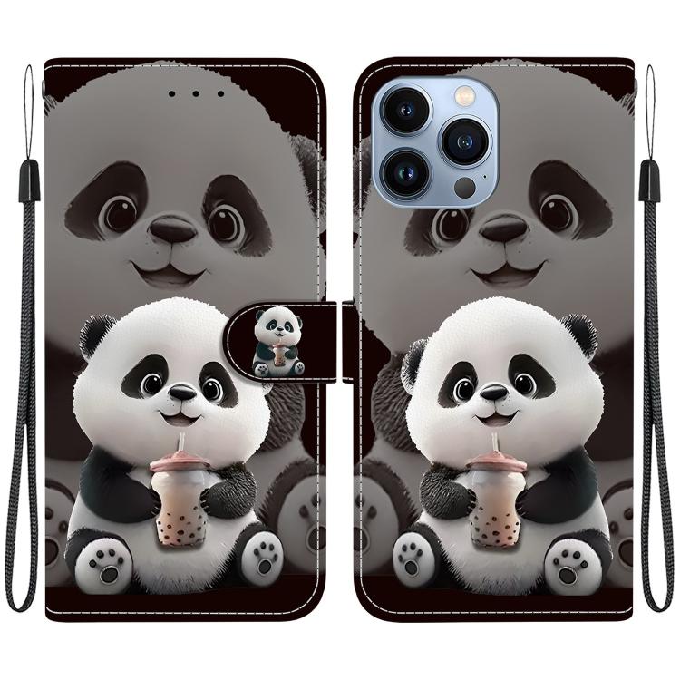 Crystal Texture Colored Drawing Leather Phone Case, For iPhone 13, For iPhone 12 / 12 Pro