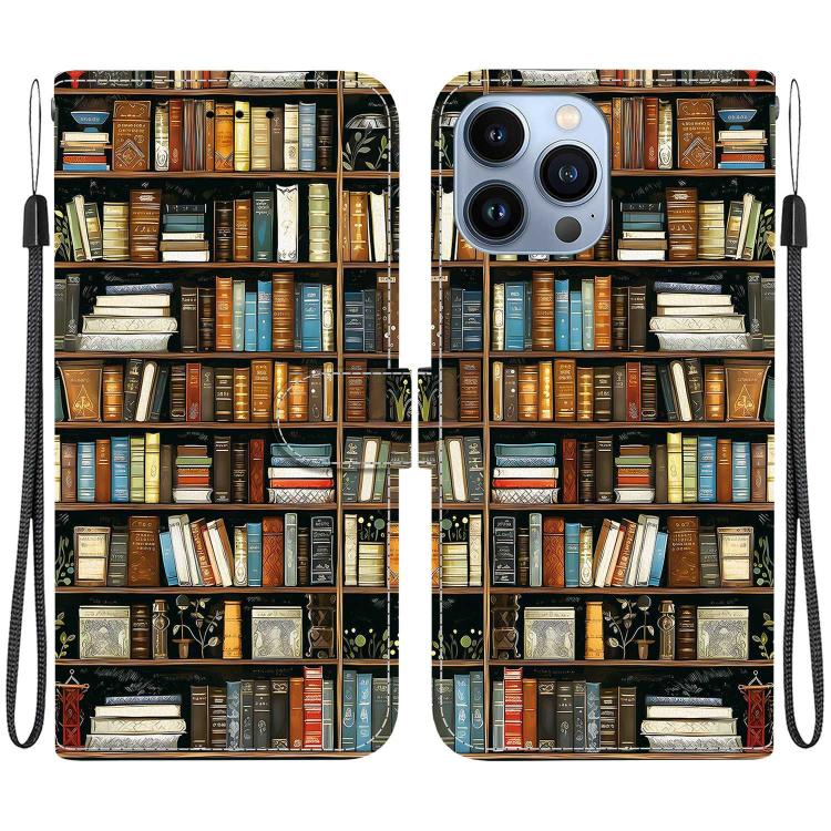 Crystal Texture Colored Drawing Leather Phone Case, For iPhone 13, For iPhone 12 / 12 Pro