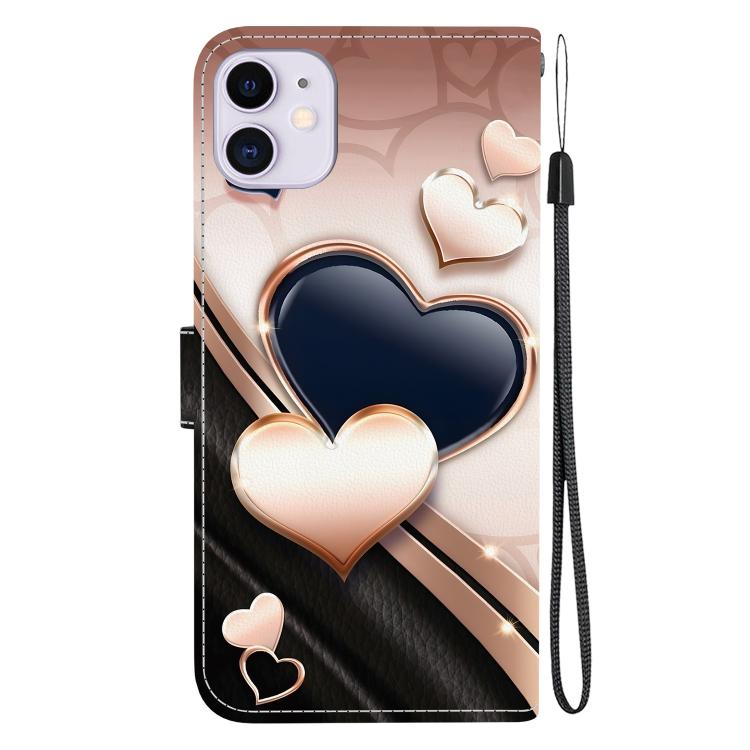 Crystal Texture Colored Drawing Leather Phone Case, For iPhone 11, For iPhone 11 Pro
