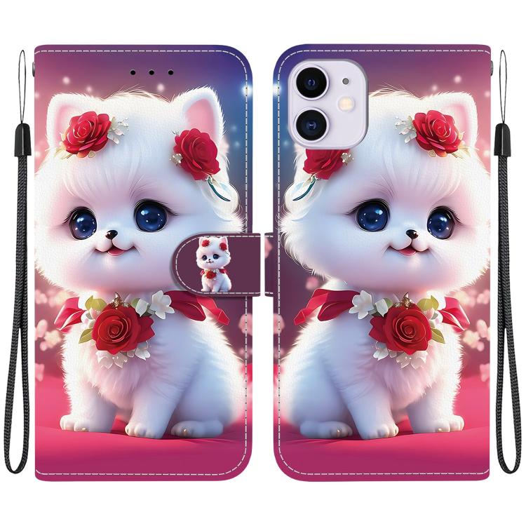 Crystal Texture Colored Drawing Leather Phone Case, For iPhone 11, For iPhone 11 Pro