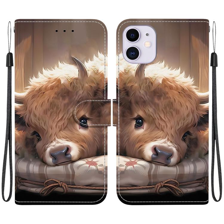 Crystal Texture Colored Drawing Leather Phone Case, For iPhone 11, For iPhone 11 Pro