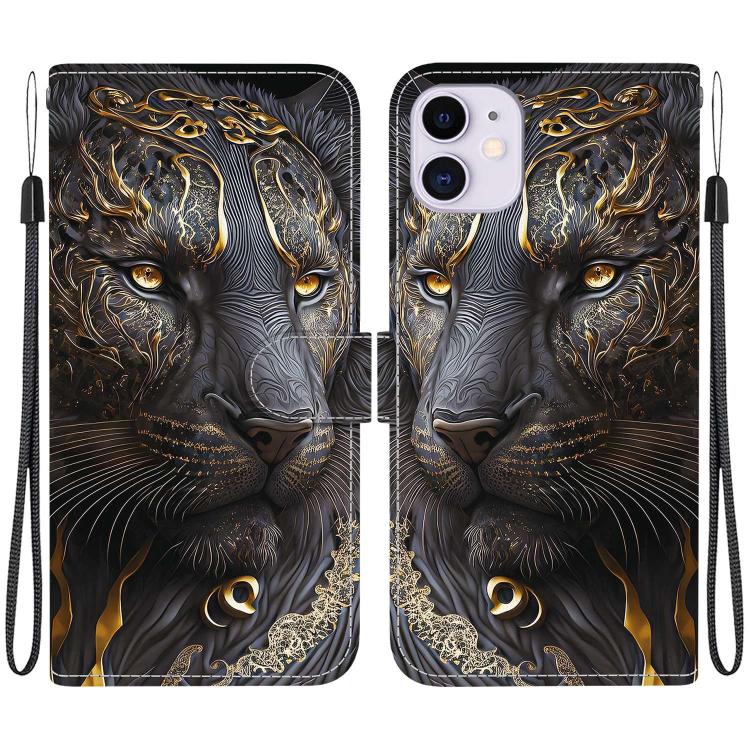 Crystal Texture Colored Drawing Leather Phone Case, For iPhone 11, For iPhone 11 Pro