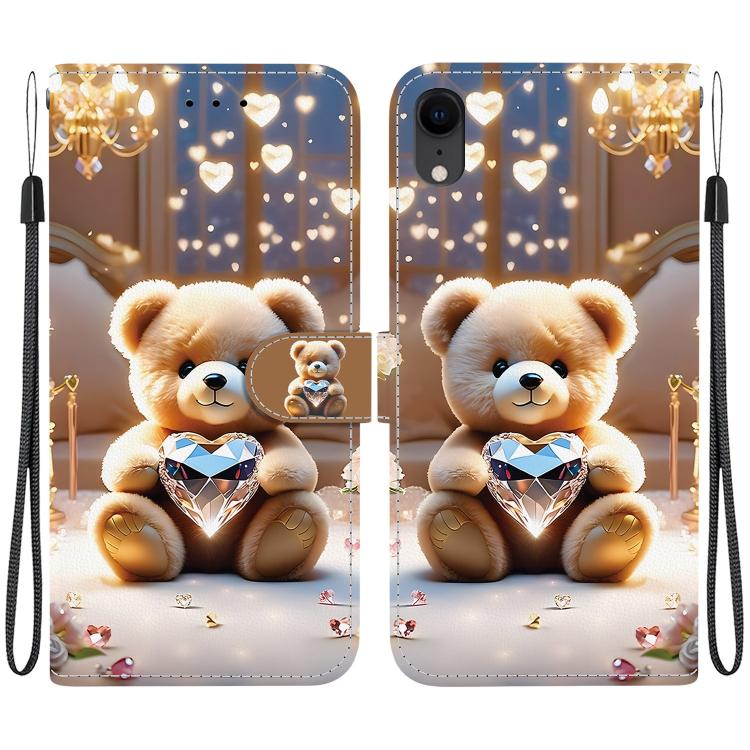 Crystal Texture Colored Drawing Leather Phone Case, For iPhone X / XS, For iPhone XR