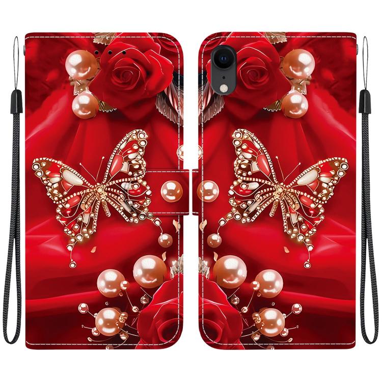 Crystal Texture Colored Drawing Leather Phone Case, For iPhone X / XS, For iPhone XR