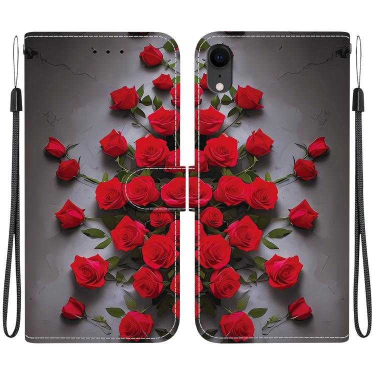 Crystal Texture Colored Drawing Leather Phone Case, For iPhone X / XS, For iPhone XR