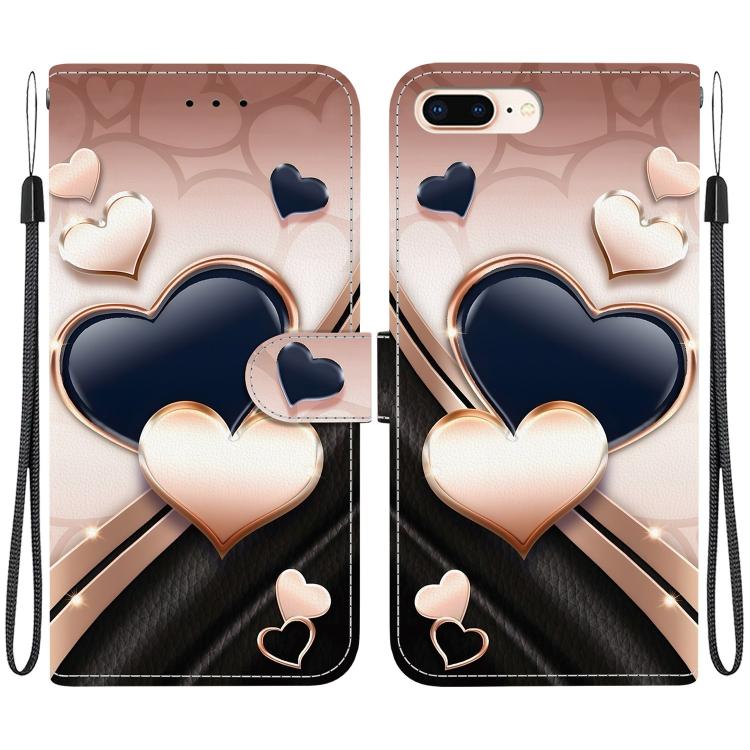 Crystal Texture Colored Drawing Leather Phone Case, For iPhone XS Max, For iPhone 7 Plus / 8 Plus