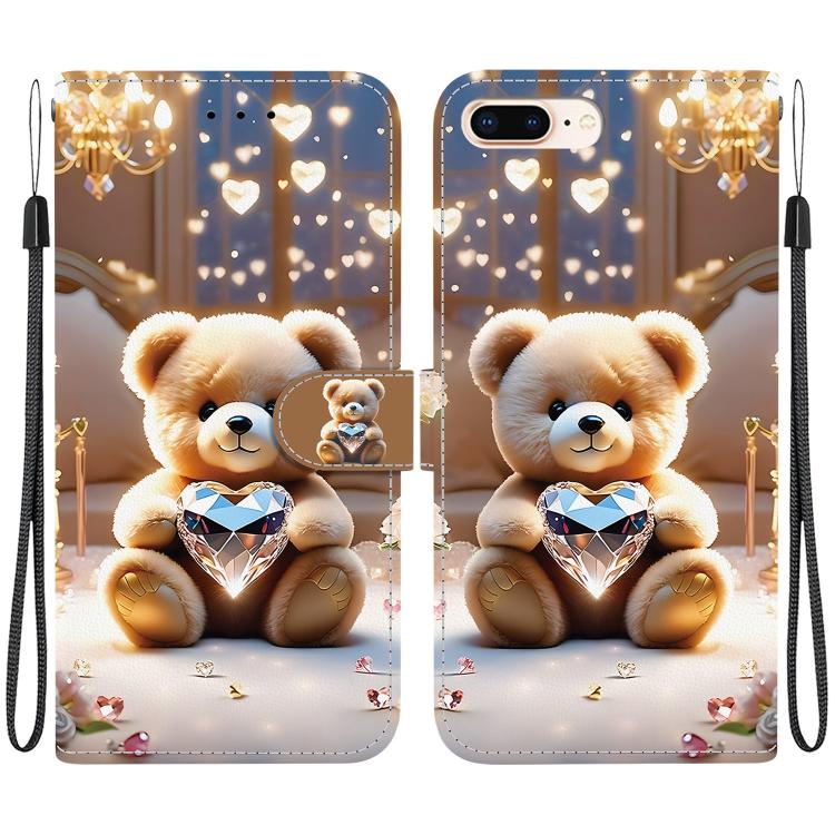Crystal Texture Colored Drawing Leather Phone Case, For iPhone XS Max, For iPhone 7 Plus / 8 Plus