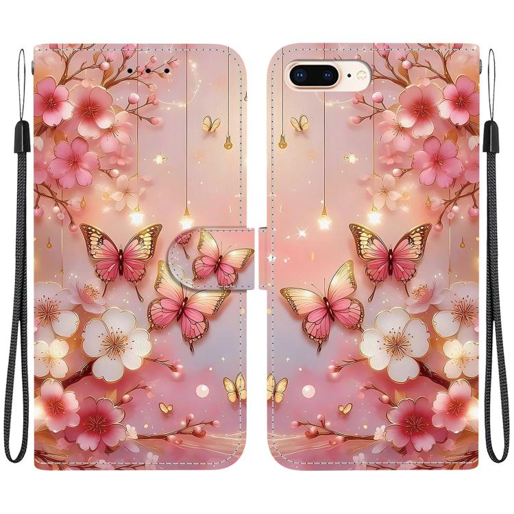 Crystal Texture Colored Drawing Leather Phone Case, For iPhone XS Max, For iPhone 7 Plus / 8 Plus