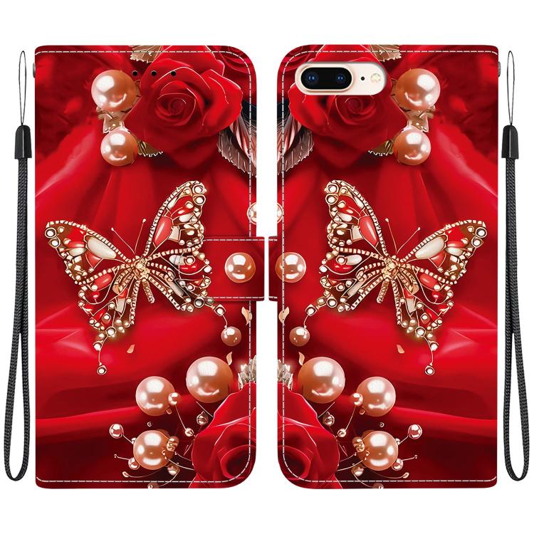 Crystal Texture Colored Drawing Leather Phone Case, For iPhone XS Max, For iPhone 7 Plus / 8 Plus