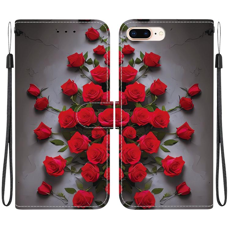 Crystal Texture Colored Drawing Leather Phone Case, For iPhone XS Max, For iPhone 7 Plus / 8 Plus