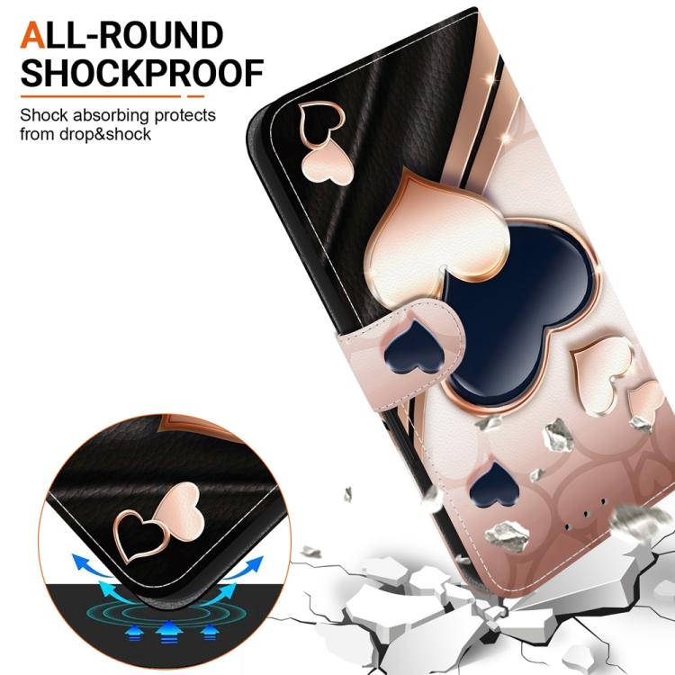 Crystal Texture Colored Drawing Leather Phone Case, For iPhone 17 Pro Max, For iPhone 17 Pro