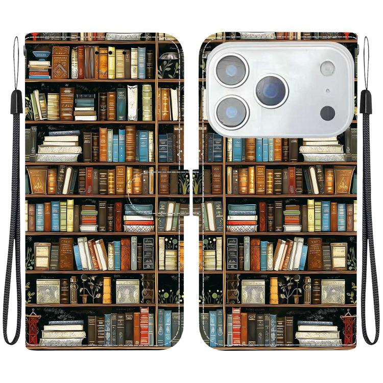 Crystal Texture Colored Drawing Leather Phone Case, For iPhone 17 Pro Max, For iPhone 17 Pro