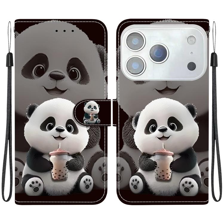 Crystal Texture Colored Drawing Leather Phone Case, For iPhone 17 Pro Max, For iPhone 17 Pro