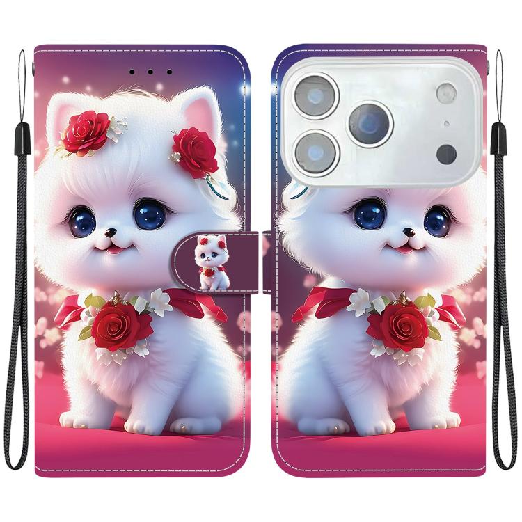 Crystal Texture Colored Drawing Leather Phone Case, For iPhone 17 Pro Max, For iPhone 17 Pro