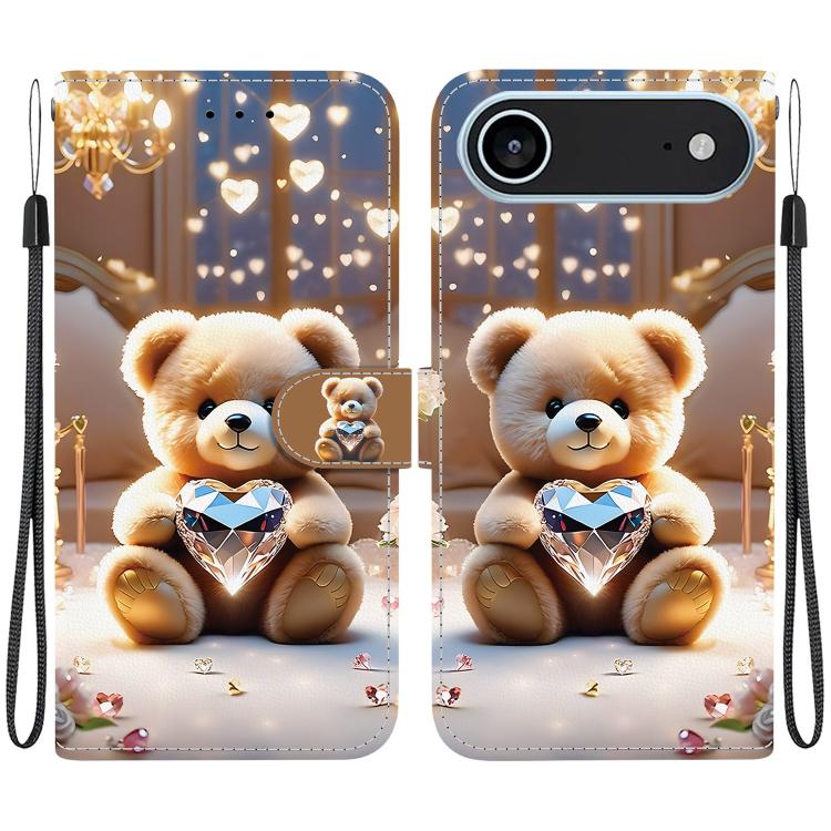 Crystal Texture Colored Drawing Leather Phone Case, For iPhone 17, For iPhone 17 Air