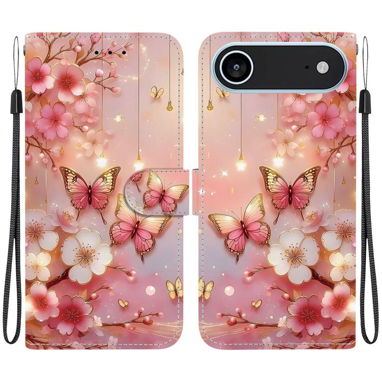 Crystal Texture Colored Drawing Leather Phone Case, For iPhone 17, For iPhone 17 Air