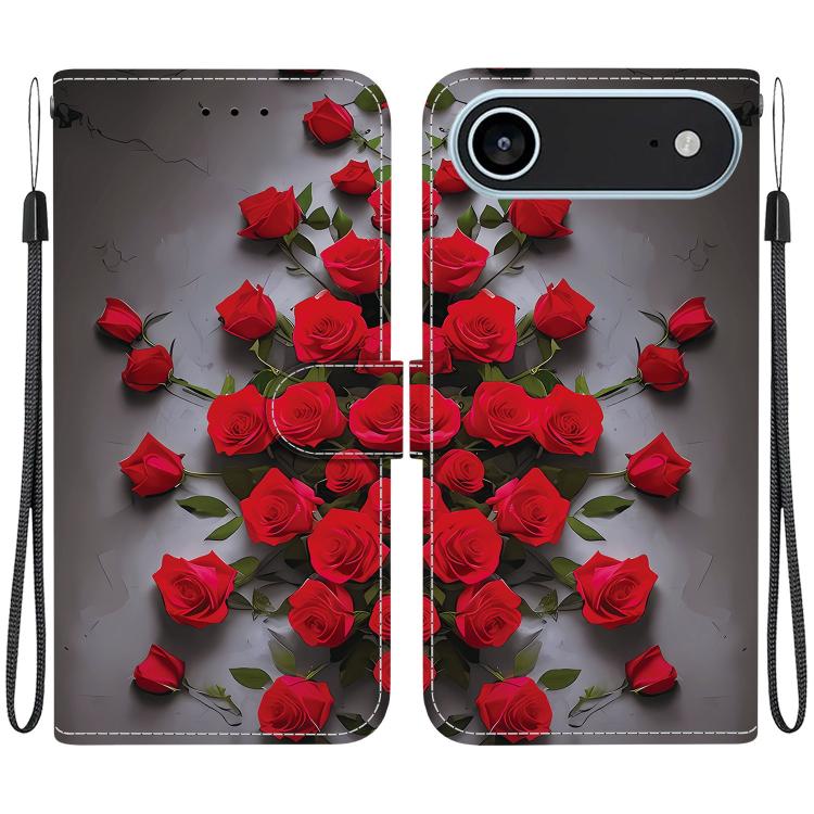 Crystal Texture Colored Drawing Leather Phone Case, For iPhone 17, For iPhone 17 Air