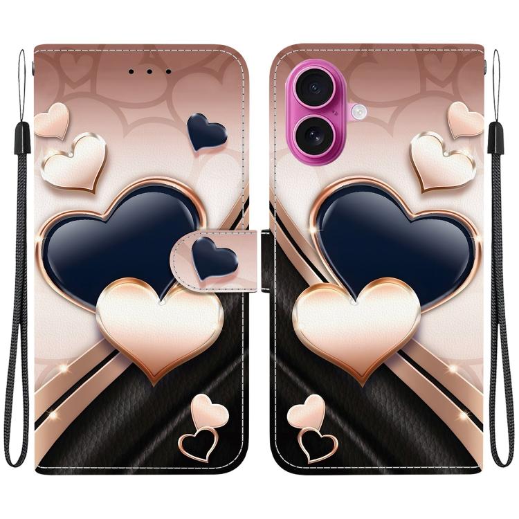 Crystal Texture Colored Drawing Leather Phone Case, For iPhone 17, For iPhone 17 Air