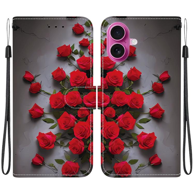 Crystal Texture Colored Drawing Leather Phone Case, For iPhone 17, For iPhone 17 Air