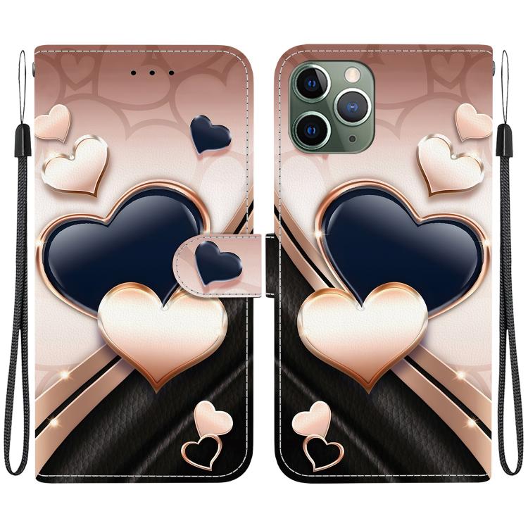 Crystal Texture Colored Drawing Leather Phone Case, For iPhone 12 Pro Max, For iPhone 11 Pro Max