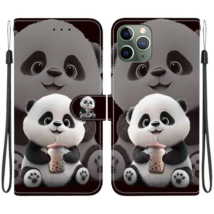 Crystal Texture Colored Drawing Leather Phone Case, For iPhone 11, For iPhone 11 Pro