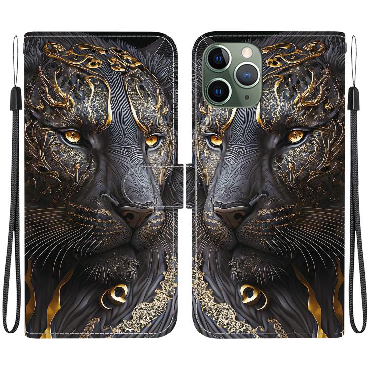 Crystal Texture Colored Drawing Leather Phone Case, For iPhone 11, For iPhone 11 Pro