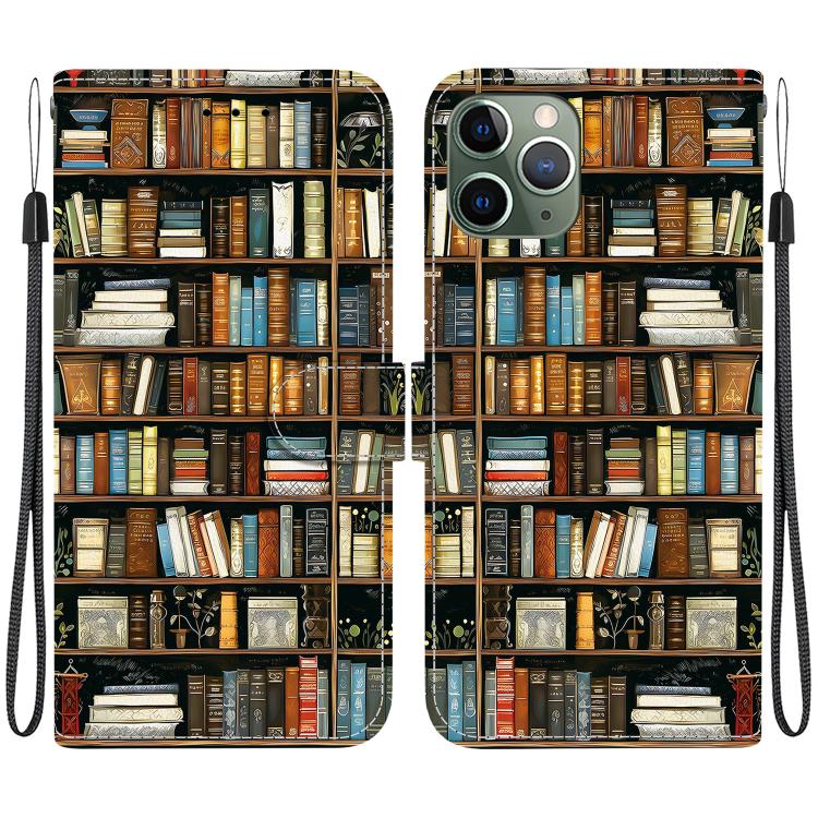 Crystal Texture Colored Drawing Leather Phone Case, For iPhone 11, For iPhone 11 Pro