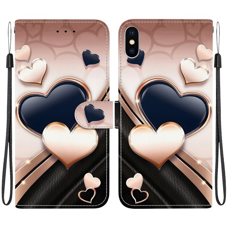 Crystal Texture Colored Drawing Leather Phone Case, For iPhone XS Max, For iPhone 7 Plus / 8 Plus