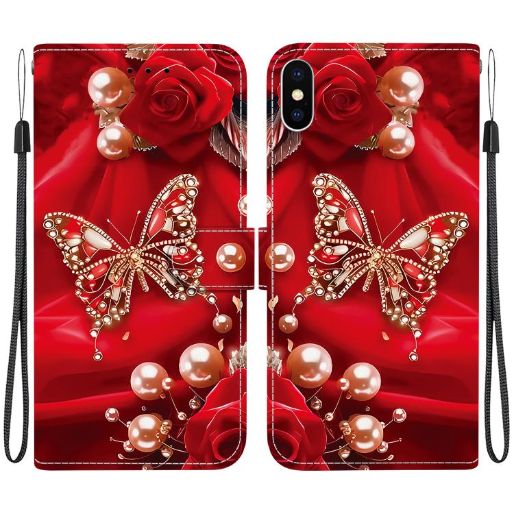 Crystal Texture Colored Drawing Leather Phone Case, For iPhone XS Max, For iPhone 7 Plus / 8 Plus