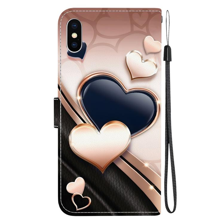 Crystal Texture Colored Drawing Leather Phone Case, For iPhone X / XS, For iPhone XR