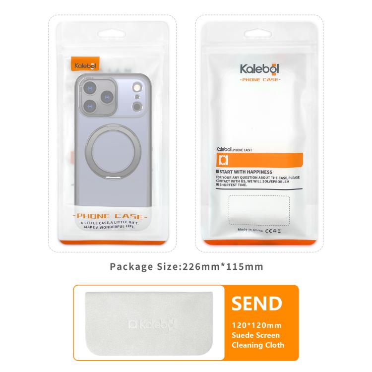 kalebol MagSafe Metal Ring Holder Phone Case, For iPhone 17 Pro Max, For iPhone 17 Pro
