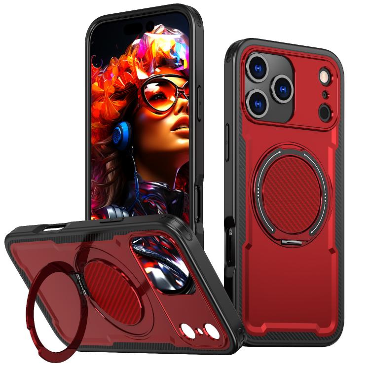 kalebol Metal 360 Degree Rotation Holder MagSafe Phone Case, For iPhone 17 Pro Max, For iPhone 17 Pro, For iPhone 17, For iPhone 17 Air