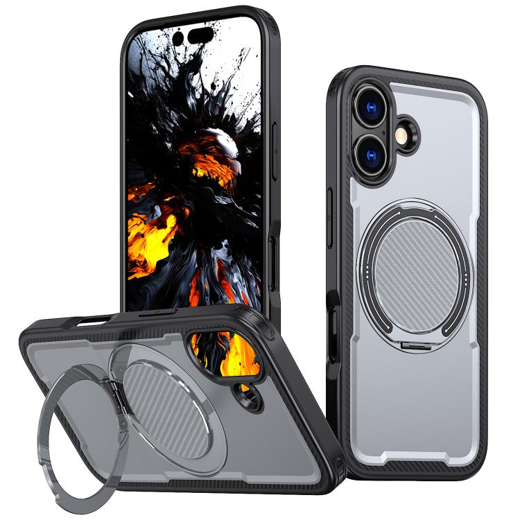 kalebol Metal 360 Degree Rotation Holder MagSafe Phone Case, For iPhone 16 Pro Max, For iPhone 16 Pro, For iPhone 16 Plus, For iPhone 16