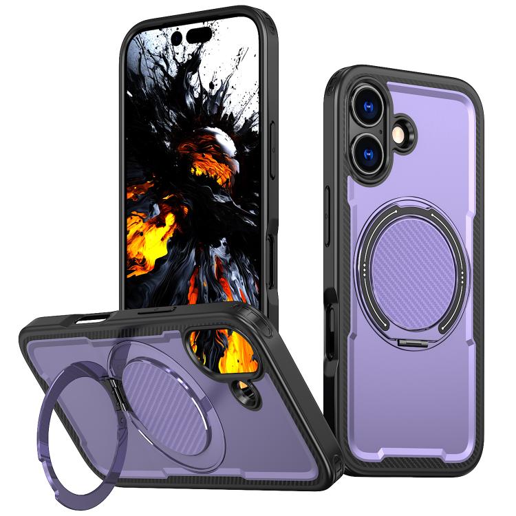 kalebol Metal 360 Degree Rotation Holder MagSafe Phone Case, For iPhone 16 Pro Max, For iPhone 16 Pro, For iPhone 16 Plus, For iPhone 16