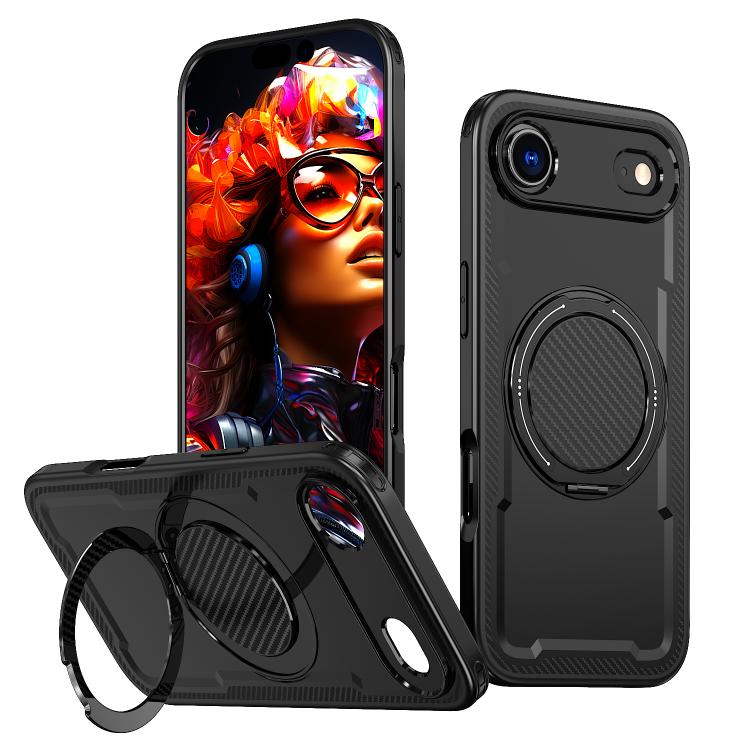 kalebol Metal 360 Degree Rotation Holder MagSafe Phone Case, For iPhone 16 Pro Max, For iPhone 16 Pro, For iPhone 16 Plus, For iPhone 16