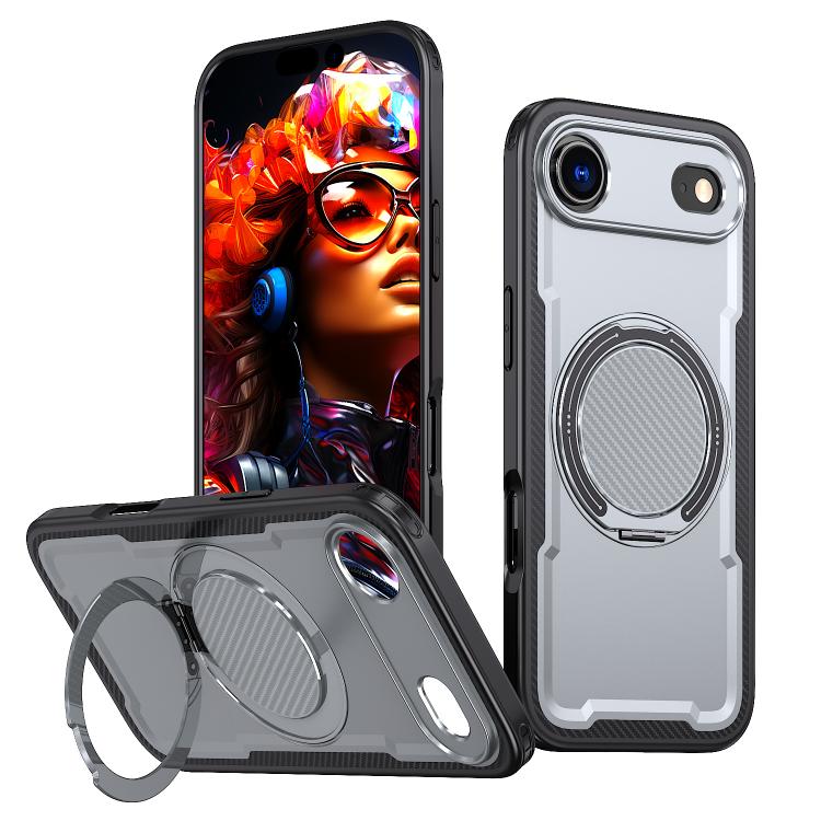 kalebol Metal 360 Degree Rotation Holder MagSafe Phone Case, For iPhone 17 Pro Max, For iPhone 17 Pro, For iPhone 17, For iPhone 17 Air