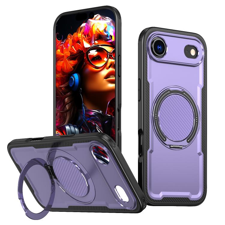 kalebol Metal 360 Degree Rotation Holder MagSafe Phone Case, For iPhone 17 Pro Max, For iPhone 17 Pro, For iPhone 17, For iPhone 17 Air