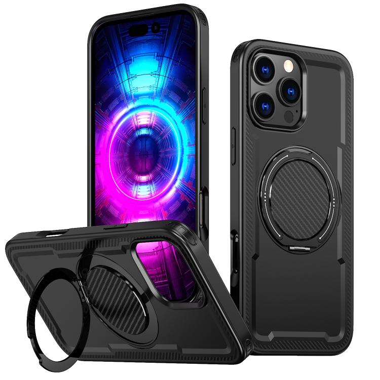 kalebol Metal 360 Degree Rotation Holder MagSafe Phone Case, For iPhone 16 Pro Max, For iPhone 16 Pro, For iPhone 16 Plus, For iPhone 16