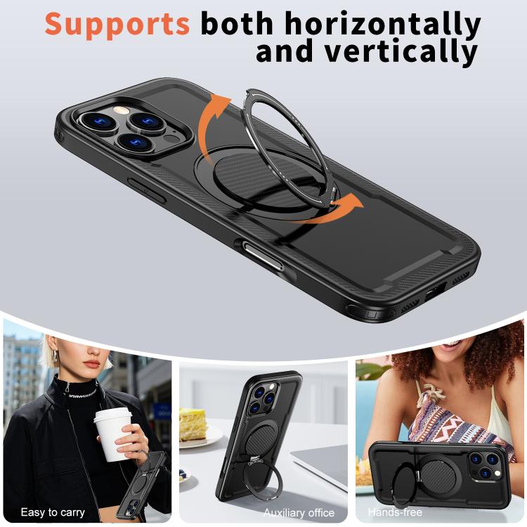 kalebol Metal 360 Degree Rotation Holder MagSafe Phone Case, For iPhone 15 Pro Max, For iPhone 15 Pro, For iPhone 15 Plus, For iPhone 15