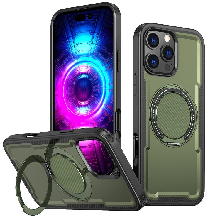 kalebol Metal 360 Degree Rotation Holder MagSafe Phone Case, For iPhone 15 Pro Max, For iPhone 15 Pro, For iPhone 15 Plus, For iPhone 15