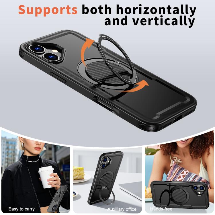 kalebol Metal 360 Degree Rotation Holder MagSafe Phone Case, For iPhone 15 Pro Max, For iPhone 15 Pro, For iPhone 15 Plus, For iPhone 15