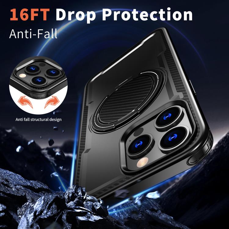 kalebol Metal 360 Degree Rotation Holder MagSafe Phone Case, For iPhone 15 Pro Max, For iPhone 15 Pro, For iPhone 15 Plus, For iPhone 15