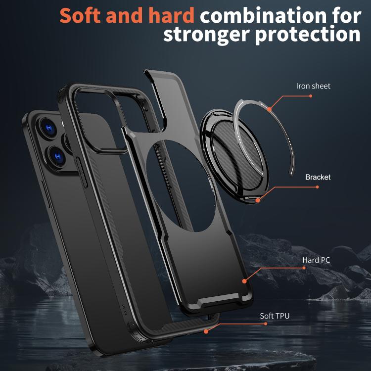 kalebol Metal 360 Degree Rotation Holder MagSafe Phone Case, For iPhone 15 Pro Max, For iPhone 15 Pro, For iPhone 15 Plus, For iPhone 15