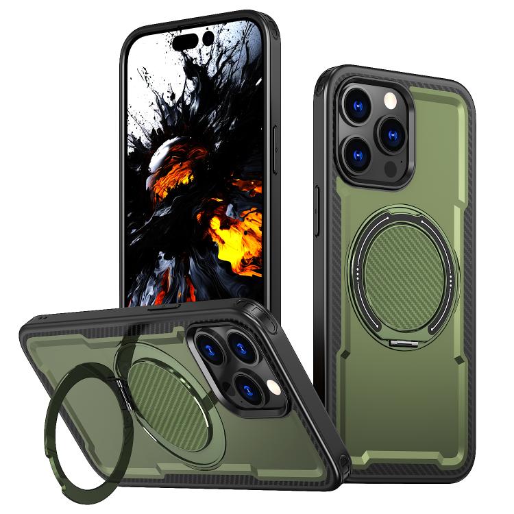 kalebol Metal 360 Degree Rotation Holder MagSafe Phone Case, For iPhone 15 Pro Max, For iPhone 15 Pro, For iPhone 15 Plus, For iPhone 15