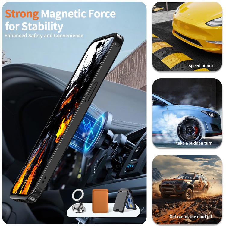 kalebol Metal 360 Degree Rotation Holder MagSafe Phone Case, For iPhone 14 Plus, For iPhone 14, For iPhone 14 Pro, For iPhone 14 Pro Max