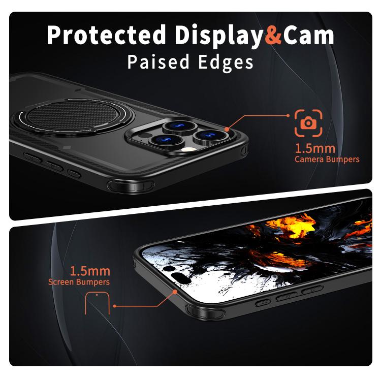 kalebol Metal 360 Degree Rotation Holder MagSafe Phone Case, For iPhone 14 Plus, For iPhone 14, For iPhone 14 Pro, For iPhone 14 Pro Max
