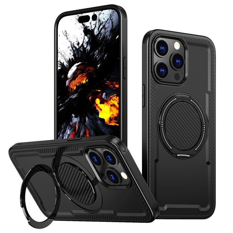 kalebol Metal 360 Degree Rotation Holder MagSafe Phone Case, For iPhone 14 Plus, For iPhone 14, For iPhone 14 Pro, For iPhone 14 Pro Max