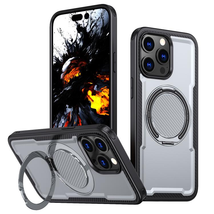 kalebol Metal 360 Degree Rotation Holder MagSafe Phone Case, For iPhone 15 Pro Max, For iPhone 15 Pro, For iPhone 15 Plus, For iPhone 15