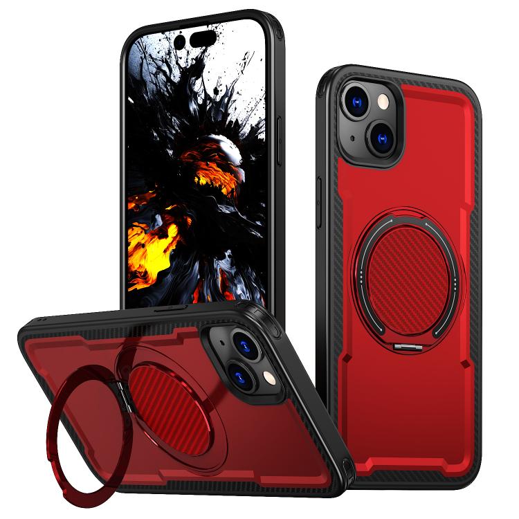 kalebol Metal 360 Degree Rotation Holder MagSafe Phone Case, For iPhone 15 Pro Max, For iPhone 15 Pro, For iPhone 15 Plus, For iPhone 15