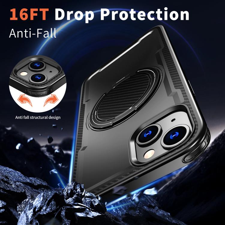 kalebol Metal 360 Degree Rotation Holder MagSafe Phone Case, For iPhone 14 Plus, For iPhone 14, For iPhone 14 Pro, For iPhone 14 Pro Max